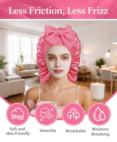 Silk Bonnet for Women - Satin Sleep Cap for Curly Hair
