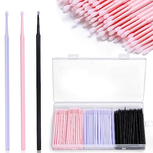 JASSINS 300pcs Microfiber Applicators for Eyelash Extensions & Makeup