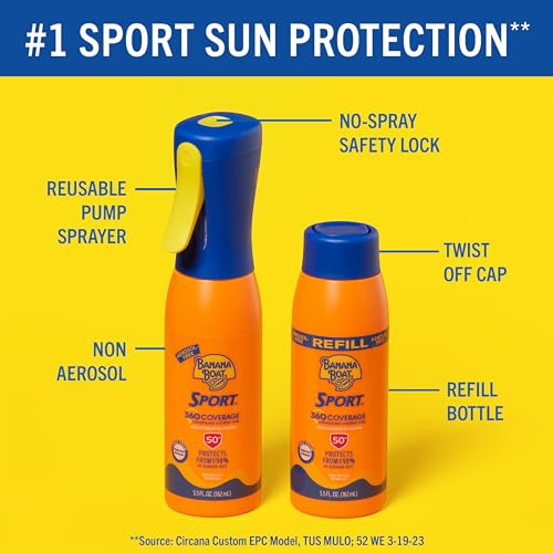 Banana Boat Sport 360 Sunscreen Mist SPF 50 Refill - 5.5 Fl Oz