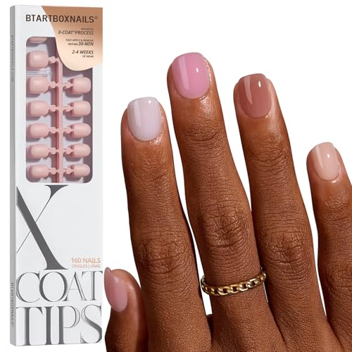 BTArtboxnails Bare 5-Shade Nude-01 XXS Press On Nails - 160Ct