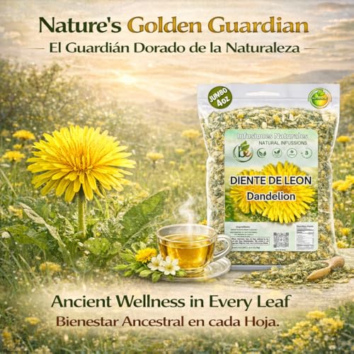 Organic Dandelion Herbal Tea - 4 oz Loose Leaf, Caffeine-Free