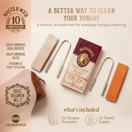 Copper Tongue Scraper Set with Travel Case – Oral Hygiene Tool