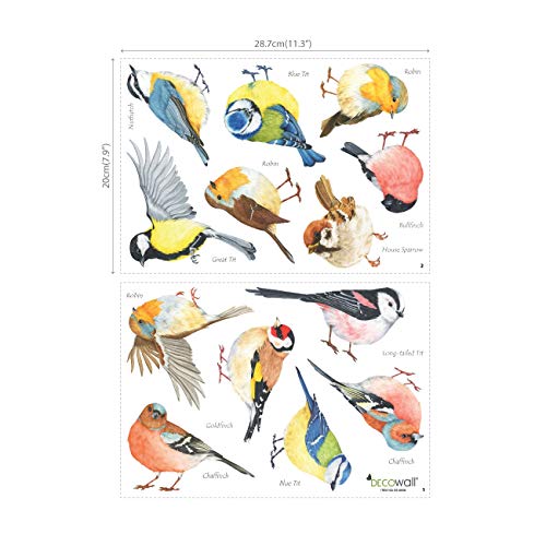 DECOWALL Little Birds Kids Wall Stickers - Removable Decals for Nursery
