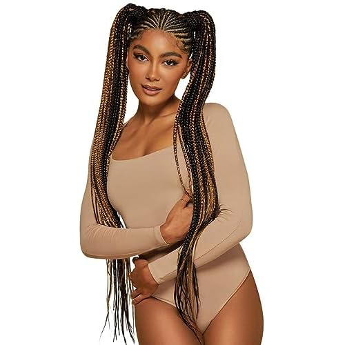 Outre X-Pression Braid Pre Stretched Braid 42" 3X (2 Pack, OFF BLACK 1B)