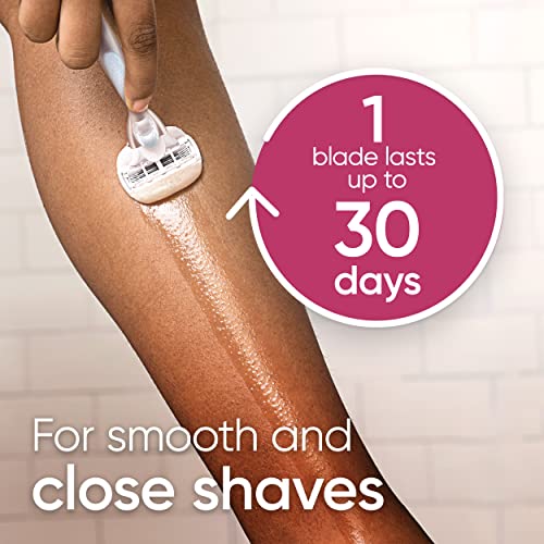 Gillette Venus Razor for Women, ComfortGlide plus Olay Sugarberry, Rose Gold Metal Handle + 4 Blade Refills, 5-Blade Razor Cartridges, Moisture Bars
