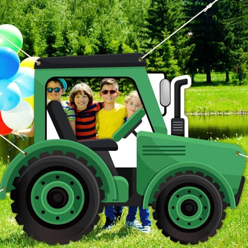 Tractor Photo Backdrop Banner for Farm Themed Parties - 5.8x4.5 ft