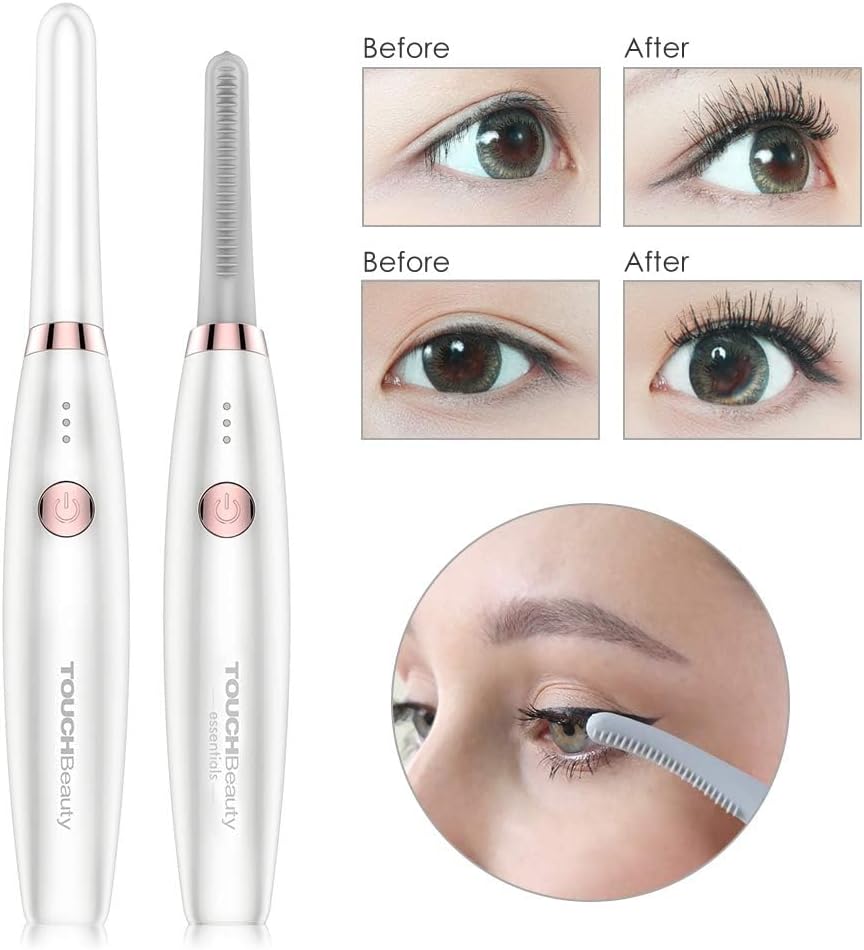 Electric Eyelash Curler - USB Rechargeable Heated Curlers for Soft Short/Long Lashes | 3 Temperature Modes, Quick & Long-Lasting Curling