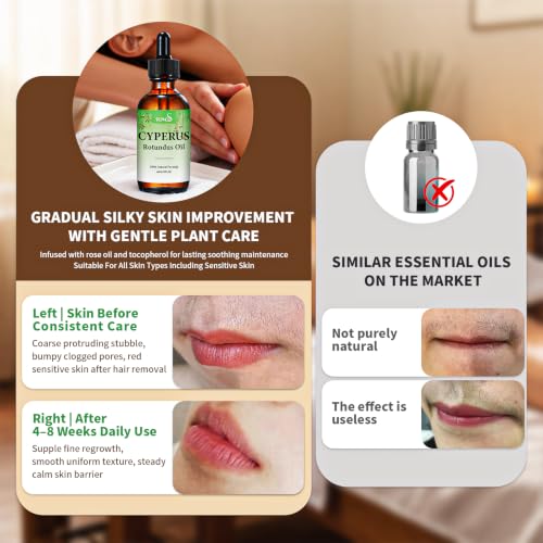 Cyperus Rotundus Oil with Sweet Almond & Rosehip - 4 Fl Oz Post-Wax Soothing Oil