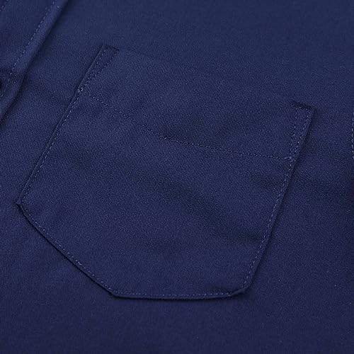 DILBYKE Boys’ Navy Long Sleeve Dress Shirt with Tie - 9-10 Years Uniform
