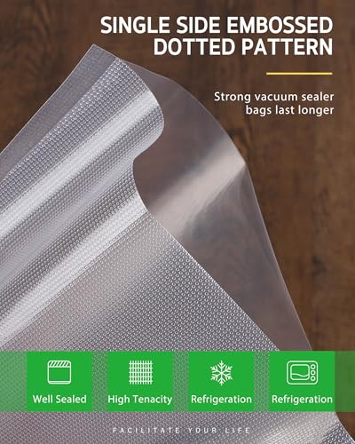 Syntus Vacuum Sealer Bags - 2 Rolls 8" x 20' BPA Free, Compatible with Most Sealers