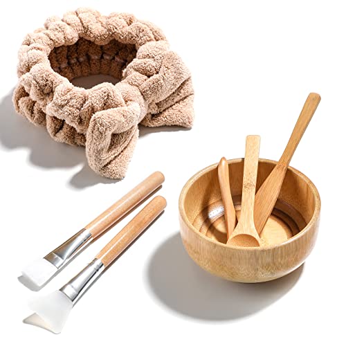 DIY Facial Mask Mixing Kit with Silicone Brush - 6 Pack