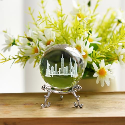 Statue of Liberty Crystal Ball - 2.3in K9 Glass Souvenir