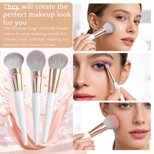 15-Piece Professional Makeup Brush Set with Travel Bag