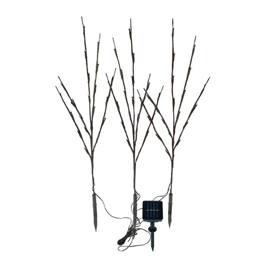 Uonlytech 60 LEDs Solar Powered Artificial Branch Lights Twig Lights Lighted Willow Branch for Christmas Thanksgiving Home Party Decoration (Warm Light)