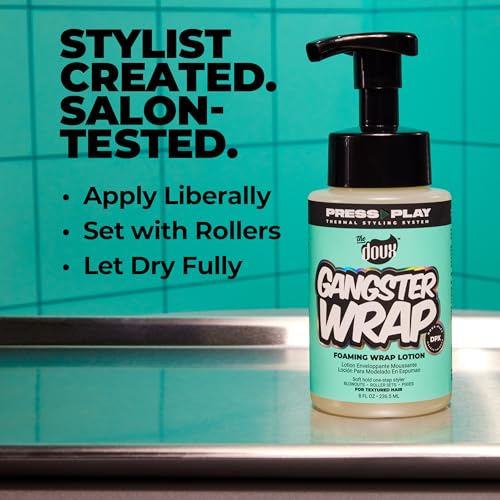 The Doux GANGSTER WRAP Foaming Curl Lotion 8 Fl Oz Heatless Styling Mousse