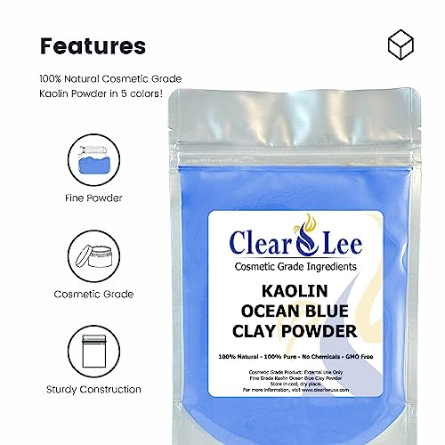 ClearLee Kaolin Clay Powder Sample Pack - 5 Colors for DIY Masks