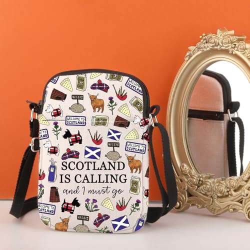 Edinburgh Scotland Canvas Makeup Bag - Durable Zipper Travel Pouch