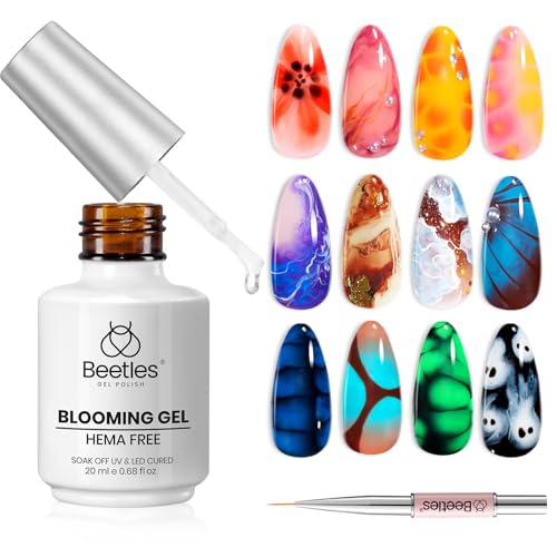 Beetles Blooming Gel Nail Polish - HEMA Free, 20ml with Brush