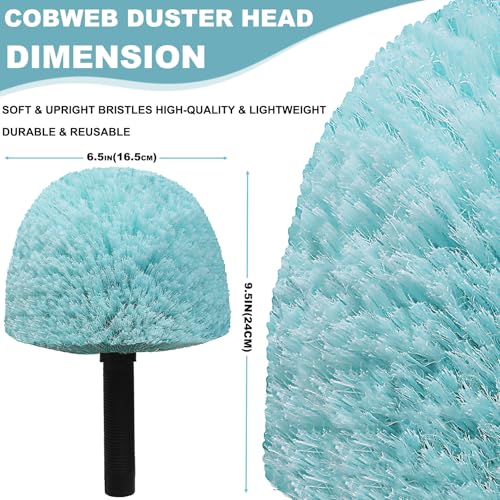 Cyan Cobweb Duster Head Brush - Twist-On Spider Web Remover Tool