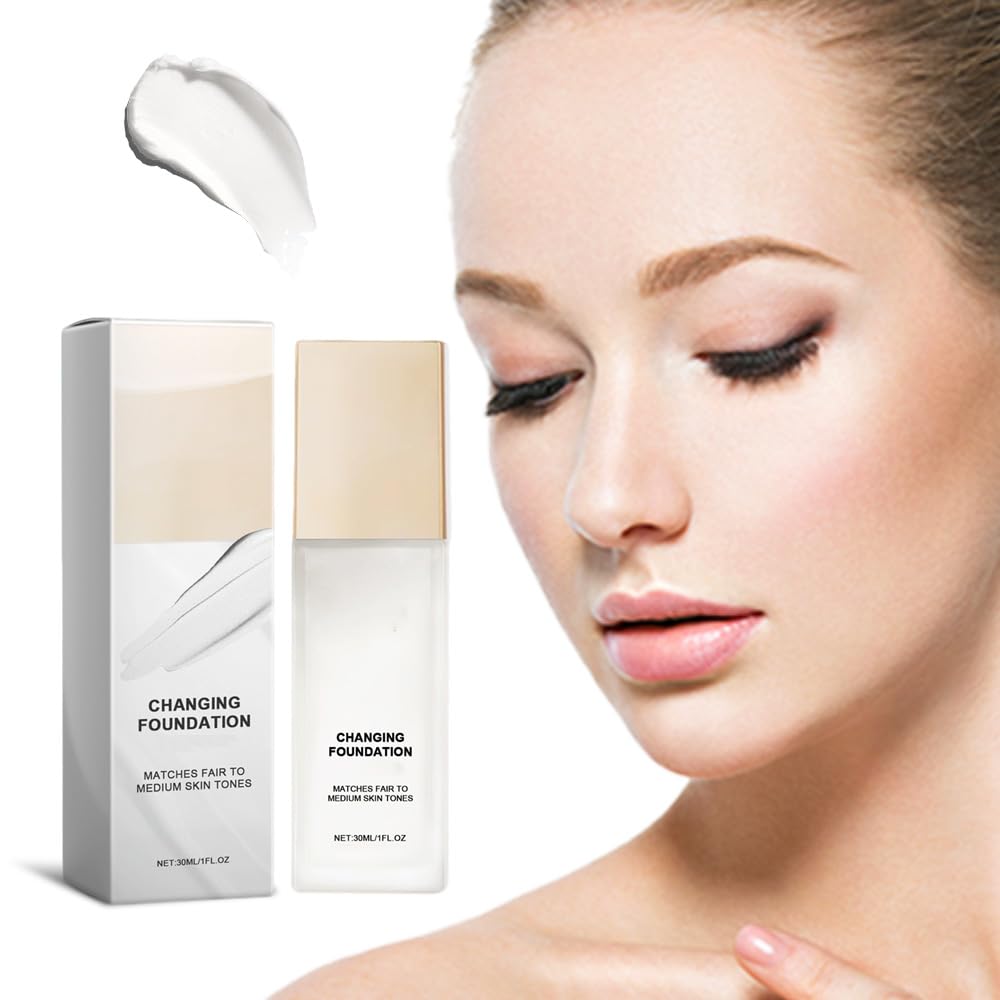 Color Changing Foundation for Mature Skin - Adapts to Your Skin Tone | Buildable Coverage, 12-Hour Wear