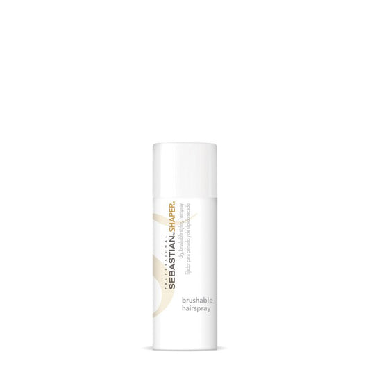 Sebastian Professional Shaper Mini Hairspray, 50 VOC% | Flexible to Medium Hold | Brushable with Control | Travel Size, 1.5 oz