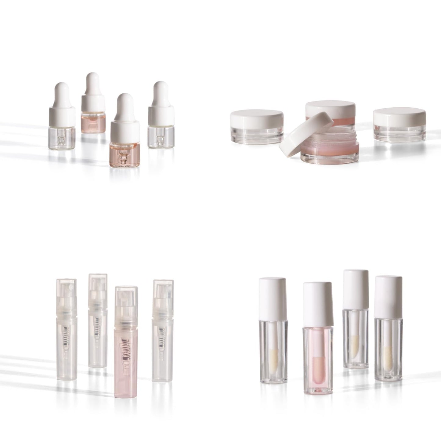 Vessara Mini Makeup Containers for Travel, Depotting Makeup Containers, Empty Cosmetic Containers, Sample Jars, Mini Make up Bottles, Refillable Cosmetic Containers, Extra Small Travel Containers