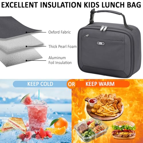 Tenot Insulated Lunch Box for Kids - Waterproof & Portable Tote Bag