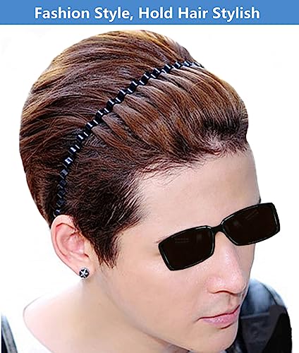 Bodbop XINGZHE Metal Hair Band for Men & Women - 2PCS Non-Slip Headbands