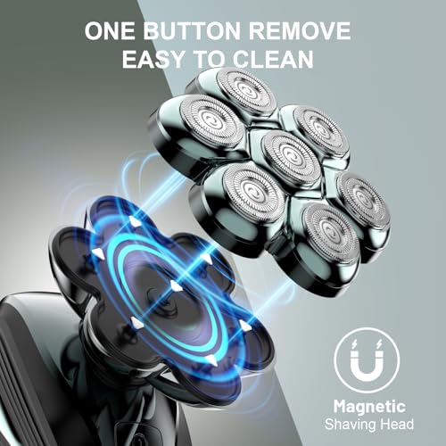 Head Shavers for Bald Men: Upgraded Detachable Head Shaver - ???? ???????????????? Electric Razor with LED Display, IPX7 Waterproof and Type-C Fast Charging ?????? ????????????'?? ??????
