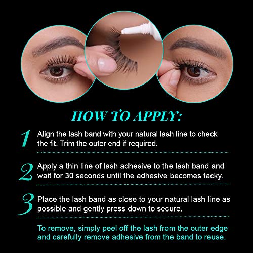 Ardell Natural False Eyelashes Hotties - Black, Lightweight Strip Lashes, 4 Pack