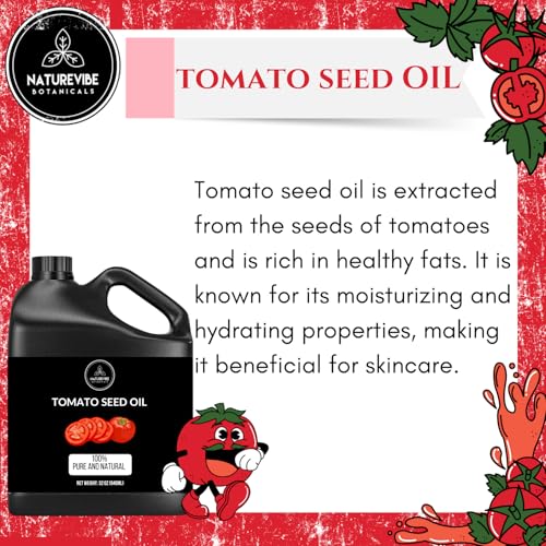 Naturevibe Botanicals 100% Pure Cold-Pressed Tomato Seed Oil, 32 Ounces