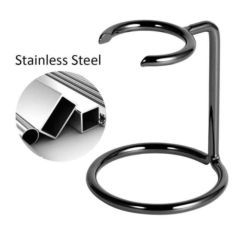 Grandslam Shave Brush Stand Stainless Steel for Badger Shaving Brushes Holder Height 2.8inch/7cm Space Saver