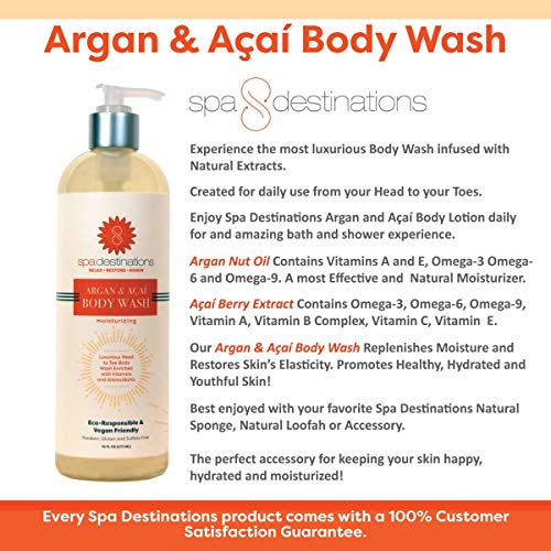 Spa Destinations Argan & Acai Moisturizing Body Wash - 16 oz