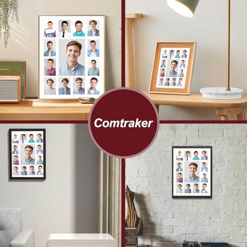 K-12 School Picture Frame Mat for 13 Photos - White