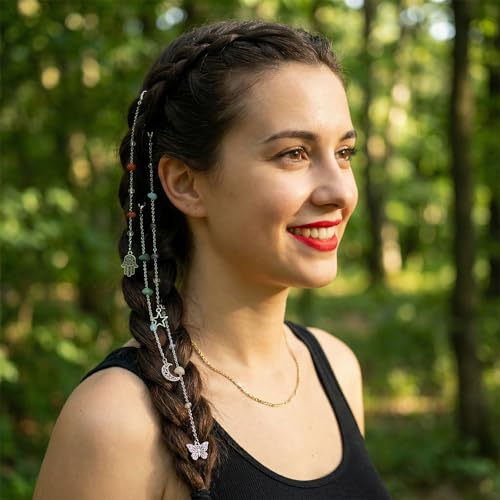 5-Piece Hair Charms Set for Black Women - Colorful Braid Jewelry
