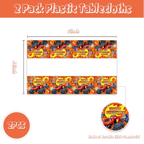2-Pack Blaze and the Monster Cartoon Tablecloths for Parties