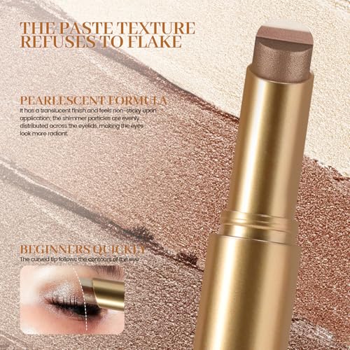 LuLuTone 3-Color Gradient Eyeshadow Stick - Long Lasting & Waterproof