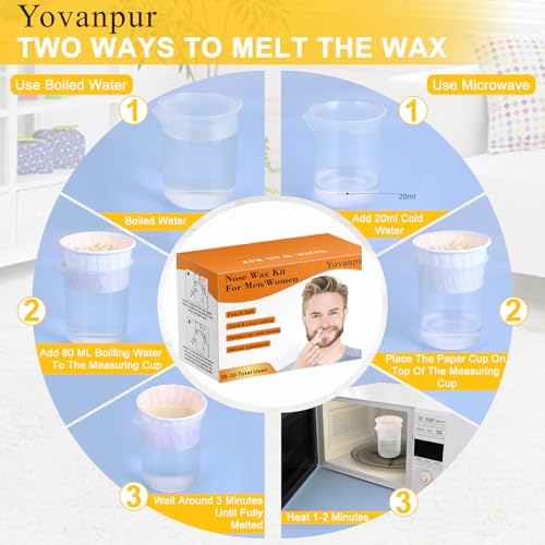 Yovanpur 120g Nose Hair Waxing Kit for Men and Women - 30 Applications