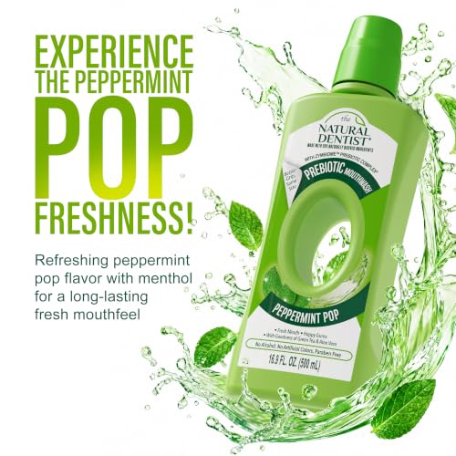 Natural Dentist Prebiotic Mouthwash - Alcohol-Free Peppermint Rinse