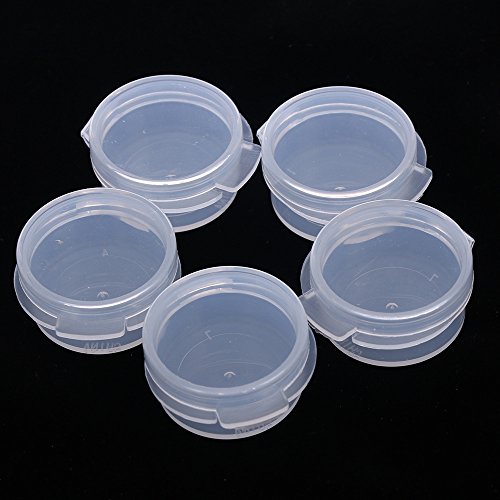 50 Pcs 5g Clear Plastic Cosmetic Jars with Snap Lids for Travel Samples