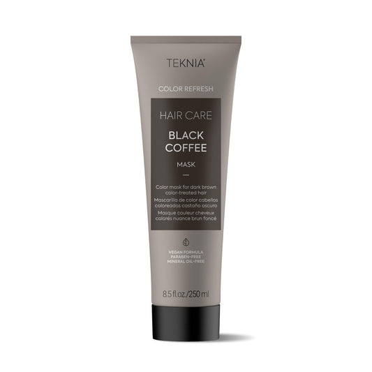 Lakmé Teknia Black Coffee Color Refresh Hair Mask, Color Depositing Conditioner for Black Hair, 8.5 Fl Oz