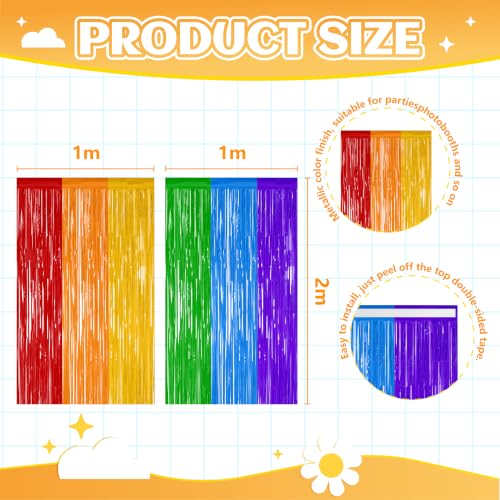 Welcome Back to School Banner with Rainbow Foil Curtains