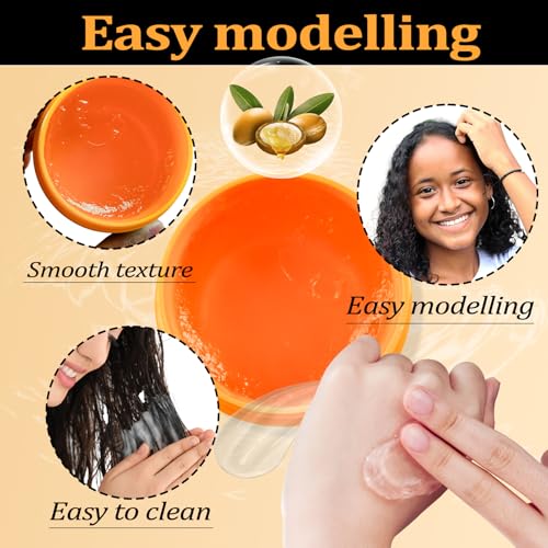 Joyeee Extreme Hold Braiding Gel 8oz - Yellow, Strong Style Control for Braids & Locs