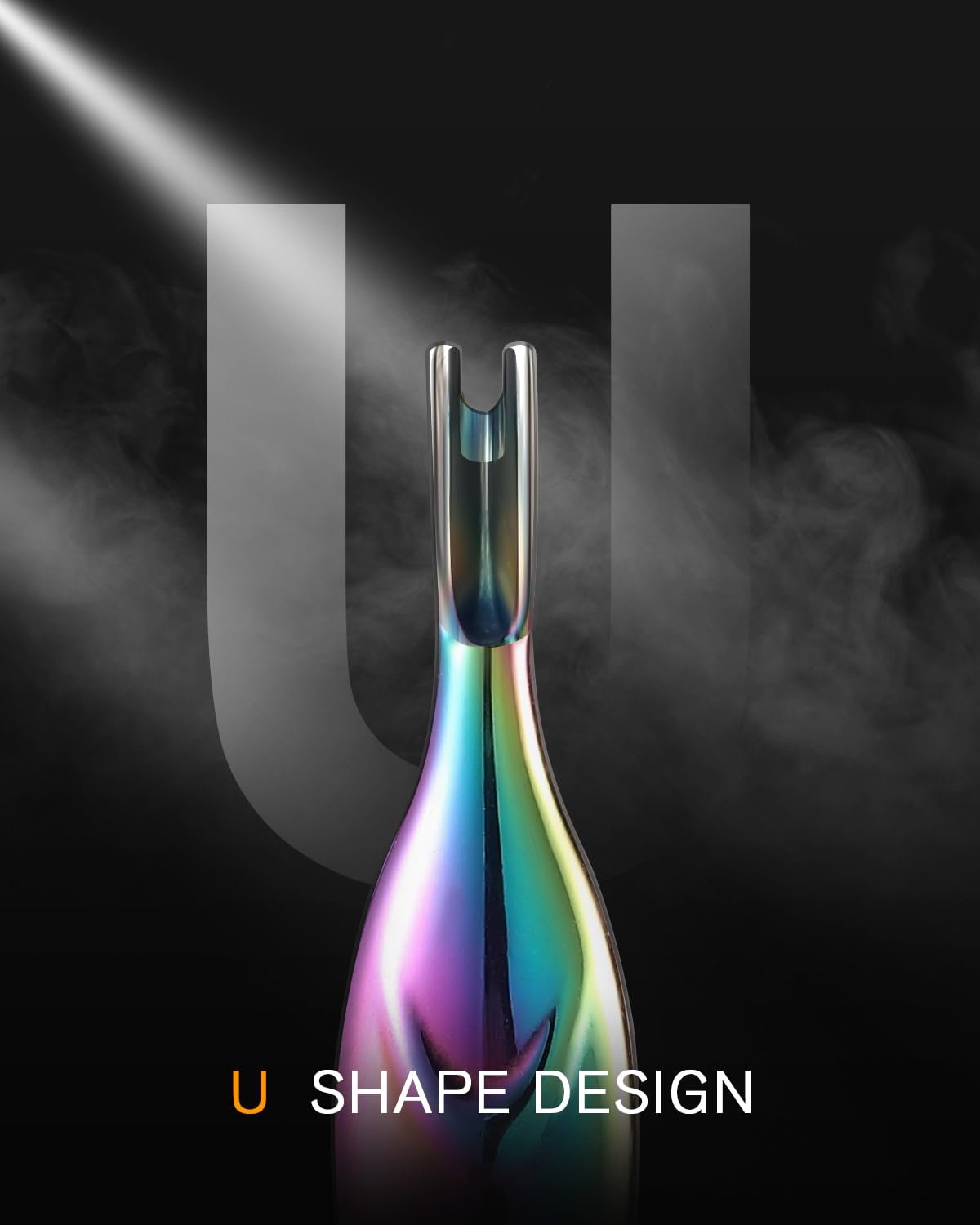 FERYES Cuticle Pusher & Trimmer - 2-in-1 Stainless Steel Nail Care Tool for Manicures & Pedicures | Rainbow Finish
