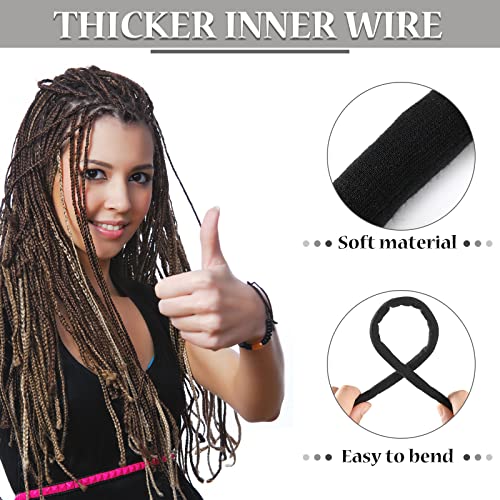 Hoteam Black Spiral Metal Wire Hair Ties for Dreadlocks