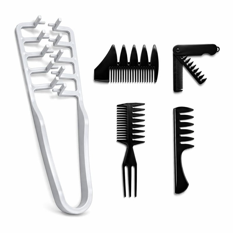 Volumizing Hair Styling Comb Set - 5PCS Texture Comb for Men & Women | Root Lift, Quiff, Slick Back Tools