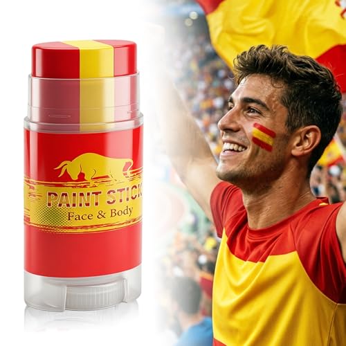 3-in-1 Spain Face Paint Stick - High Pigment Eye Black for Sports