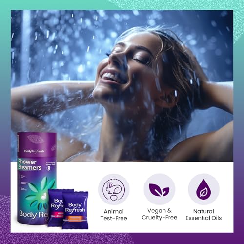 BodyRefresh Purple Shower Steamers 8-Pack Aromatherapy Set – Relaxation & Stress Relief