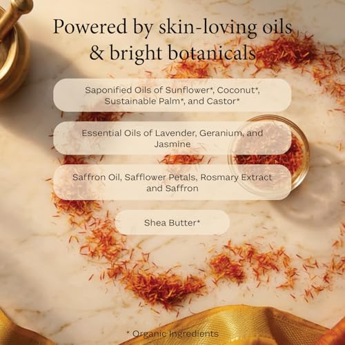 Piya Saffron Nourishing Bar Soap - Hydrating Cleanser (Pack of 2)