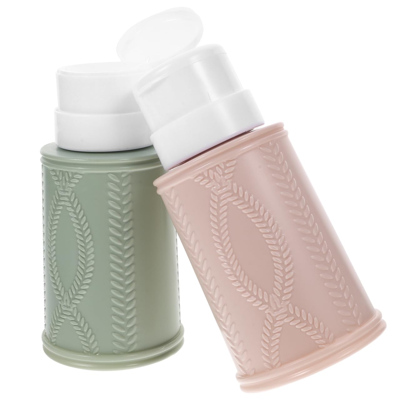 Refillable Pump Bottles for Nail Polish Remover - Leak-Proof 2 Pack | Empty Liquid Dispensers